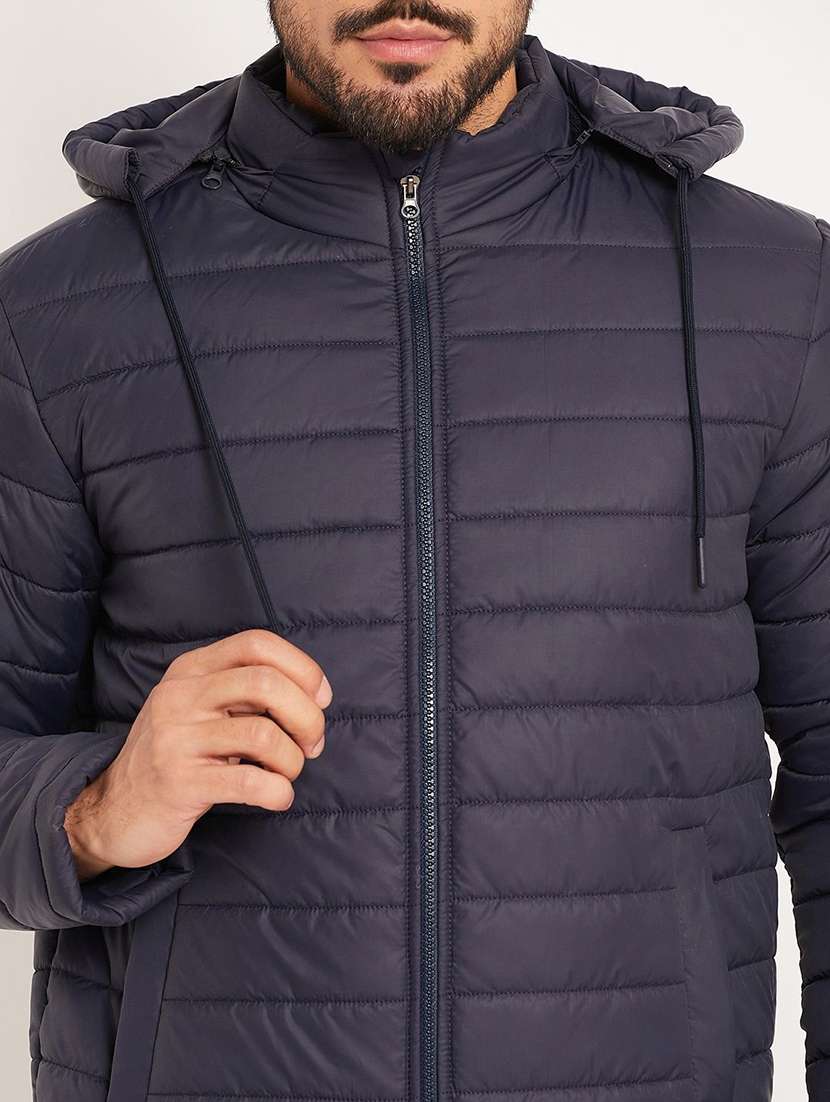 men solid long sleeve puffer jacket - 22263639 -  Standard Image - 4