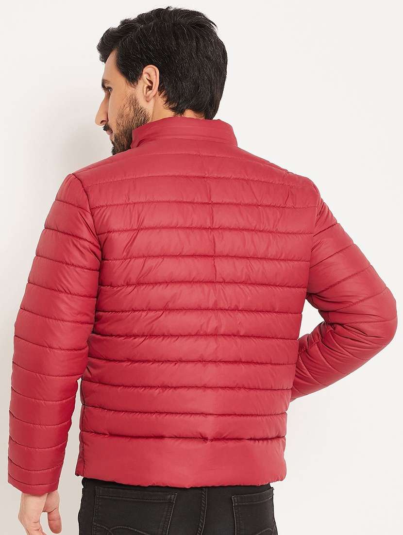 men solid long sleeve puffer jacket - 22263640 -  Standard Image - 1