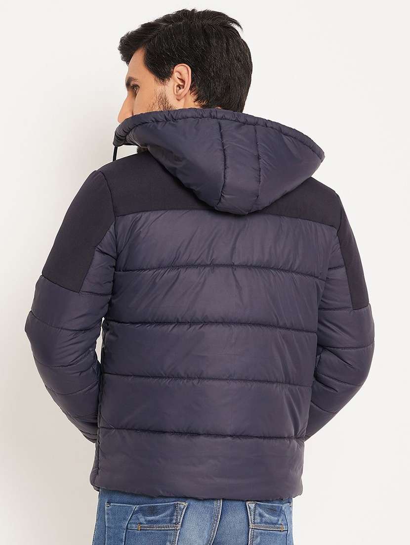 men solid long sleeve puffer jacket - 22263644 -  Standard Image - 1