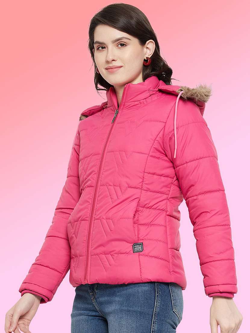 women long sleeve hooded quilted jacket - 22263691 -  Standard Image - 1