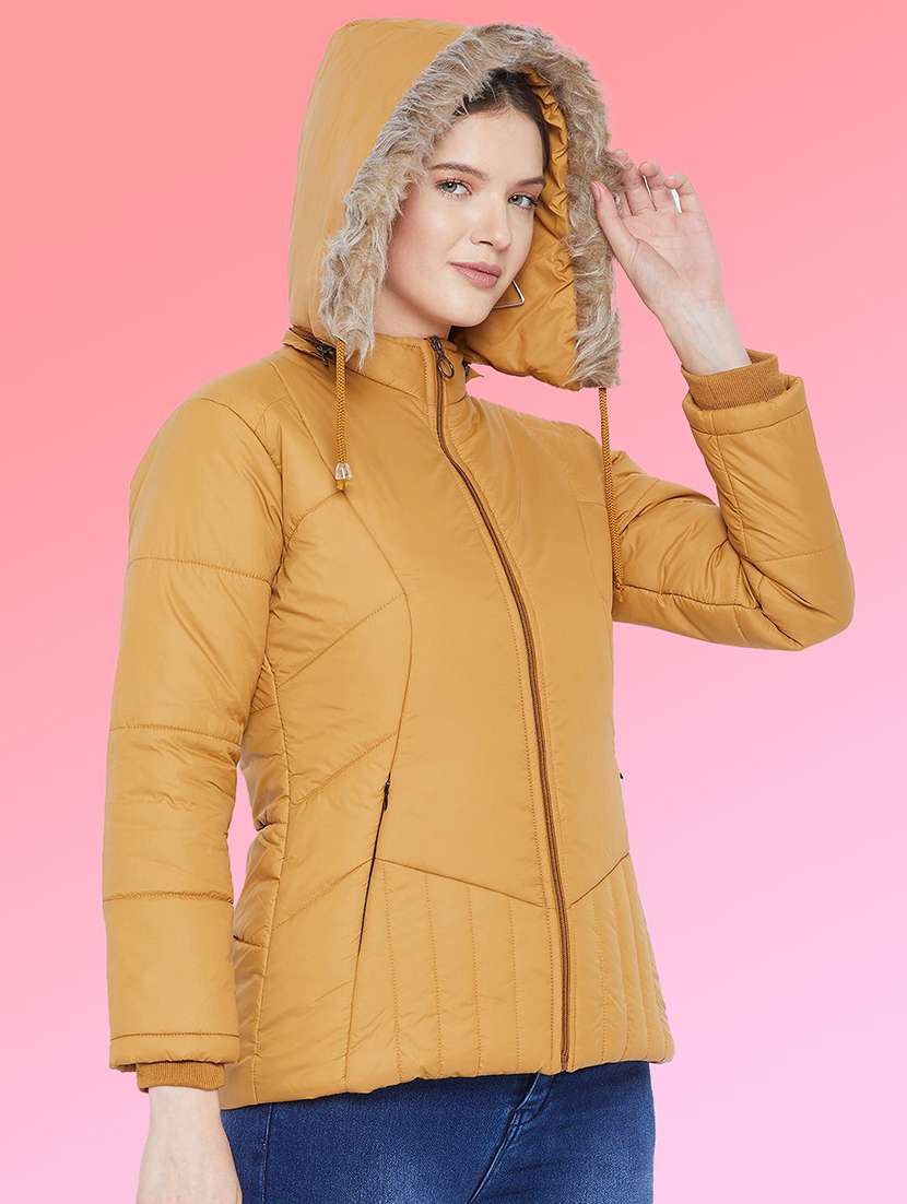 women long sleeve hooded quilted jacket - 22263768 -  Standard Image - 1