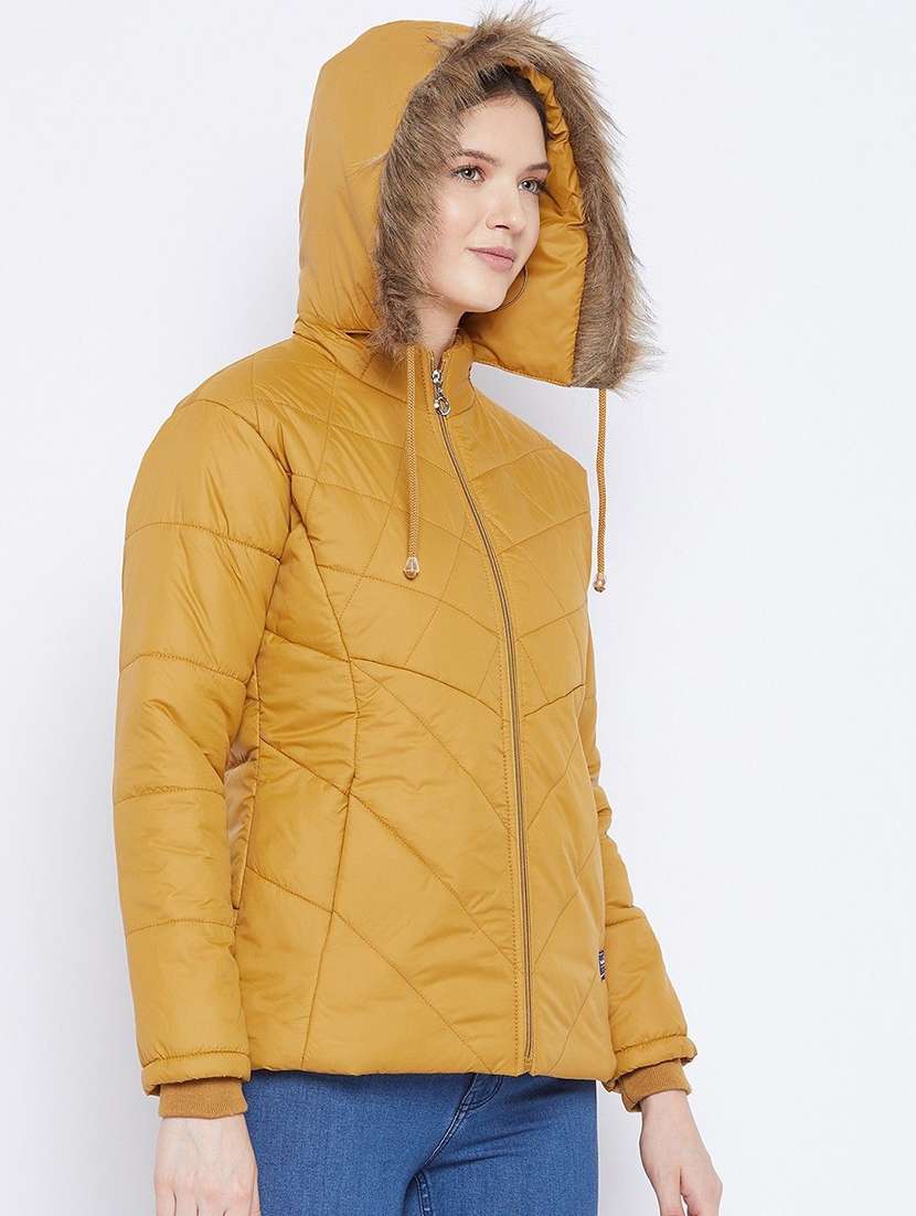 women long sleeve hooded quilted jacket - 22263790 -  Standard Image - 1