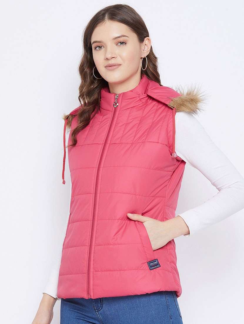 girls sleeveless hooded quilted jacket - 22263801 -  Standard Image - 1