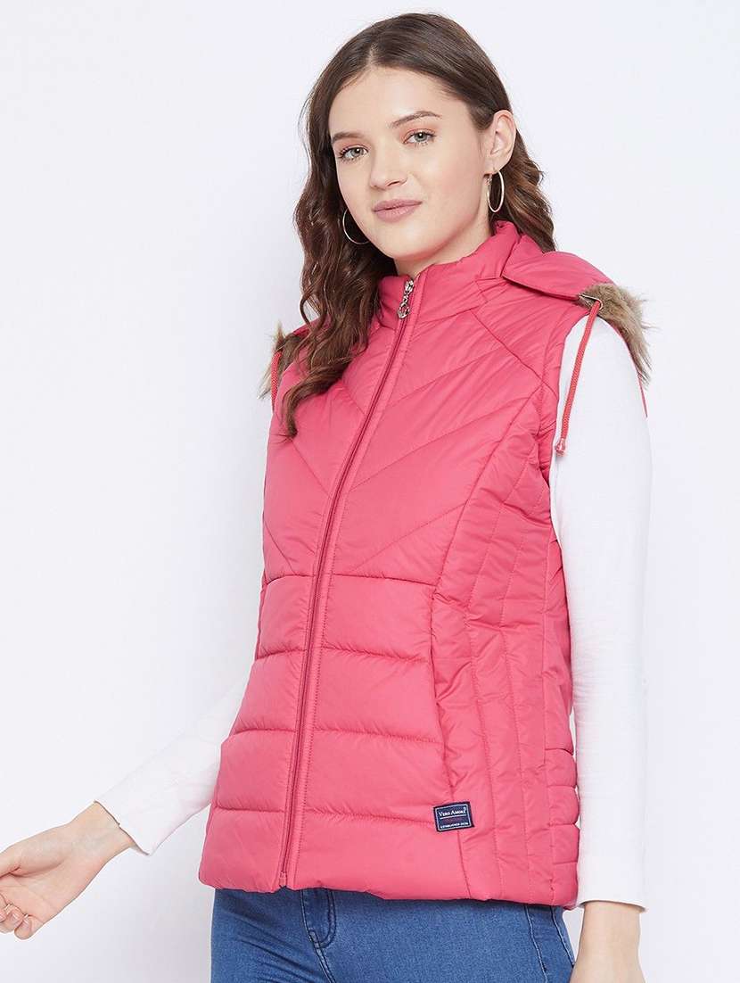 girls sleeveless hooded quilted jacket - 22263805 -  Standard Image - 1