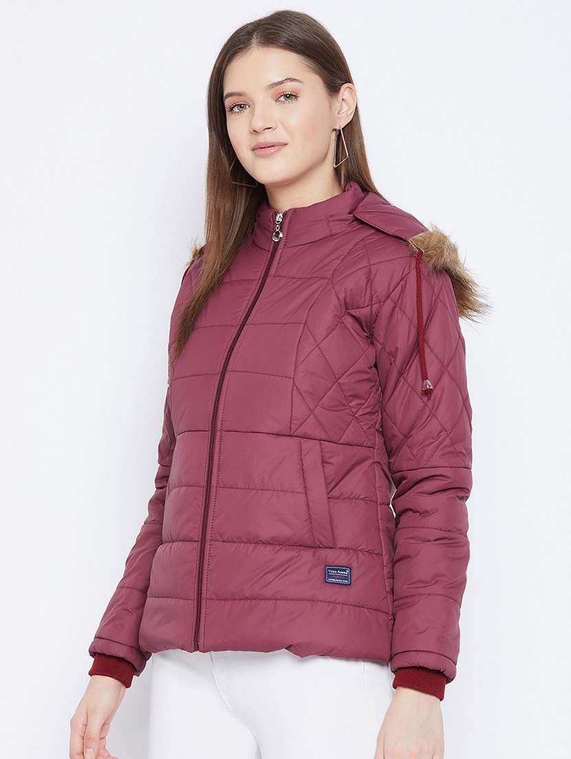 women long sleeve hooded quilted jacket - 22263809 -  Standard Image - 1