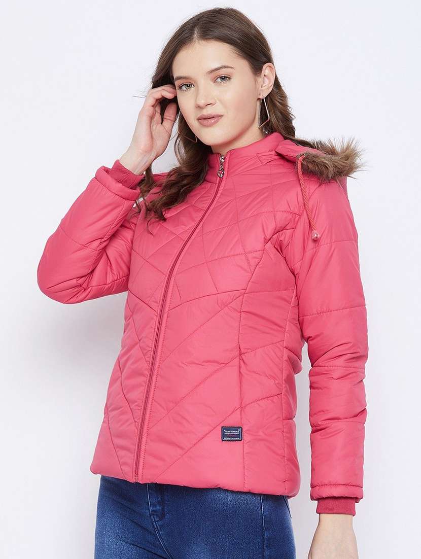 women long sleeve hooded quilted jacket - 22263823 -  Standard Image - 1