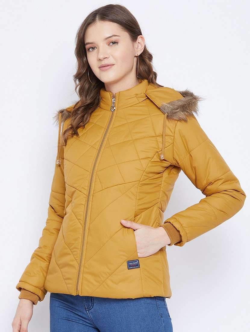 women long sleeve hooded quilted jacket - 22263825 -  Standard Image - 1