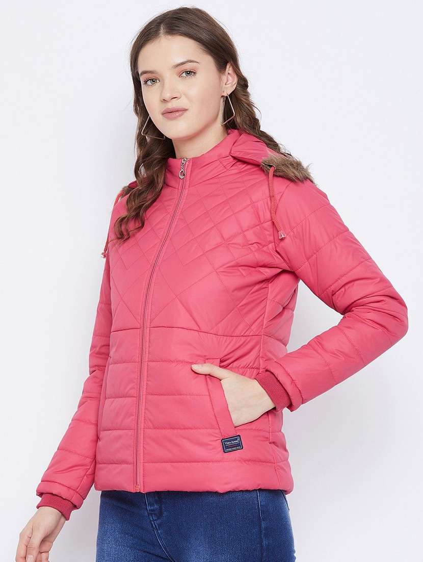 women long sleeve hooded quilted jacket - 22263829 -  Standard Image - 1