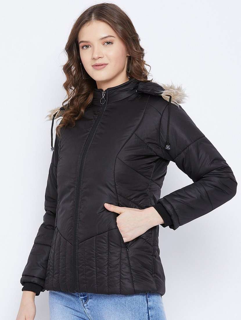women long sleeve hooded quilted jacket - 22263850 -  Standard Image - 1