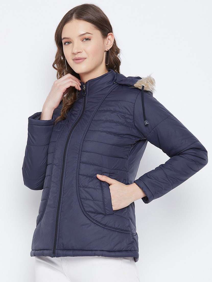 women long sleeve hooded quilted jacket - 22263853 -  Standard Image - 1