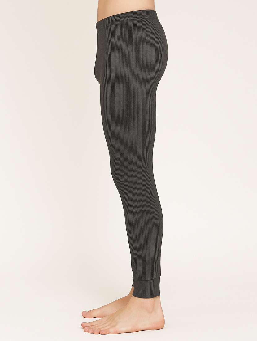 men solid mid rise thermal bottom - 22263953 -  Standard Image - 1