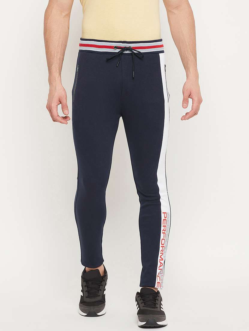 men tapered mid rise slim fit track pant