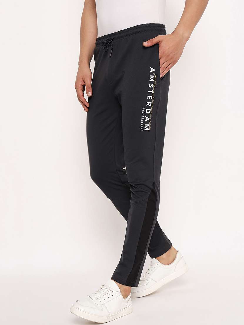 men solid mid rise track pant - 22264045 -  Standard Image - 1