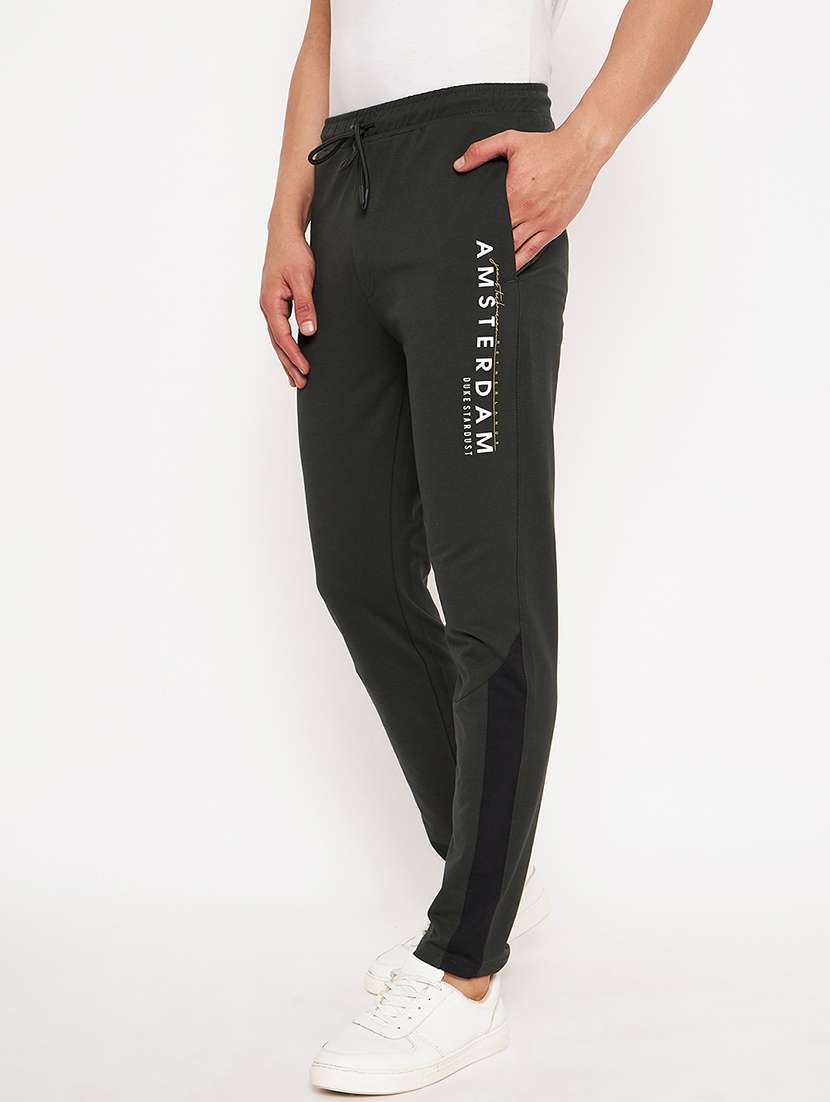 men solid mid rise track pant - 22264046 -  Standard Image - 1