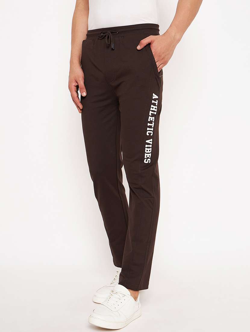 men solid mid rise track pant - 22264047 -  Standard Image - 1