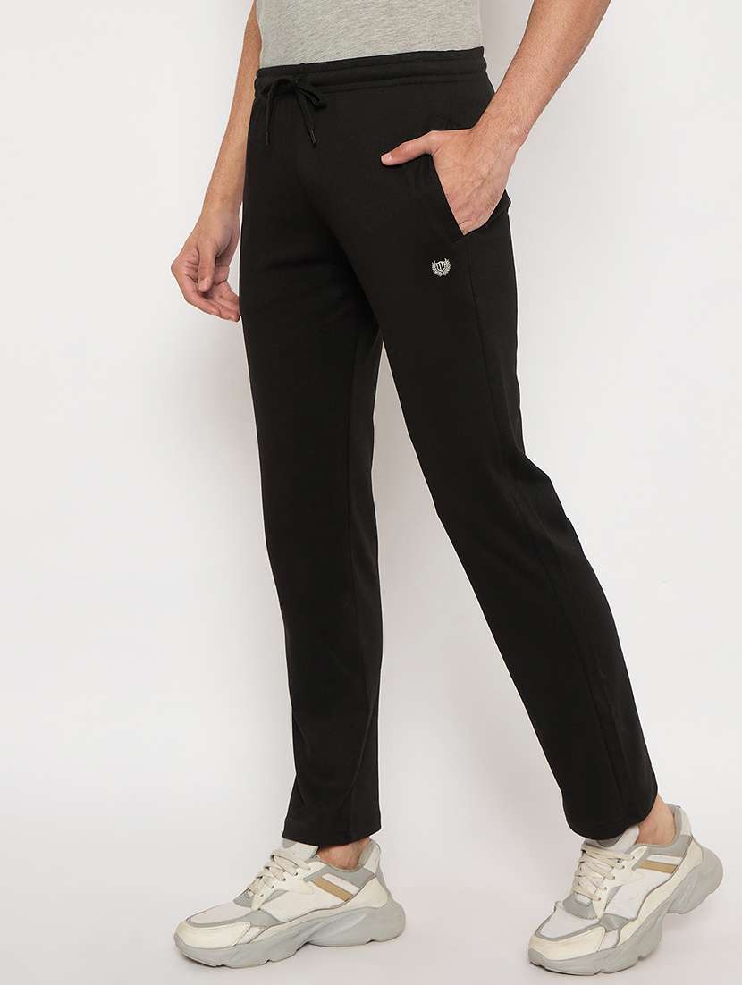 men mid rise slim fit track pant - 22264049 -  Standard Image - 1
