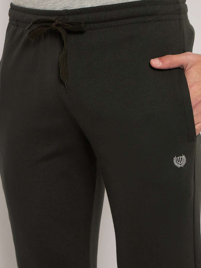 men solid mid rise slim fit track pant - 22264050 -  Standard Image - 4