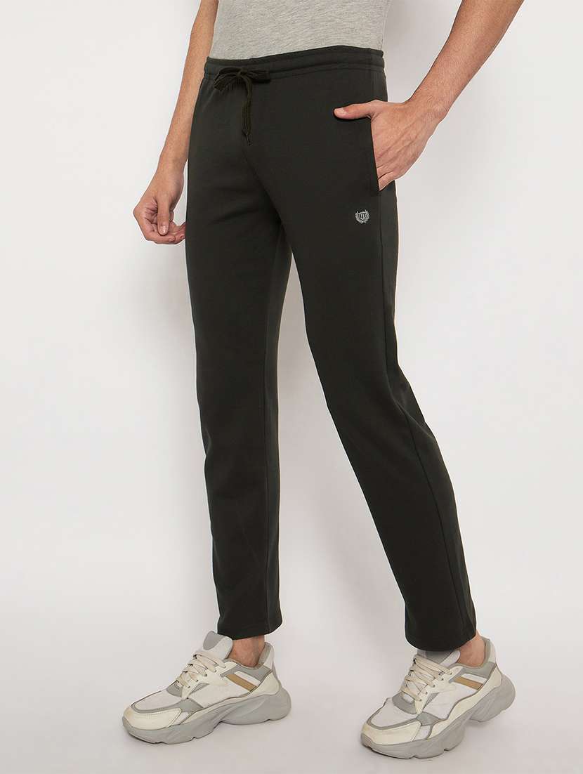 men solid mid rise slim fit track pant - 22264053 -  Standard Image - 1