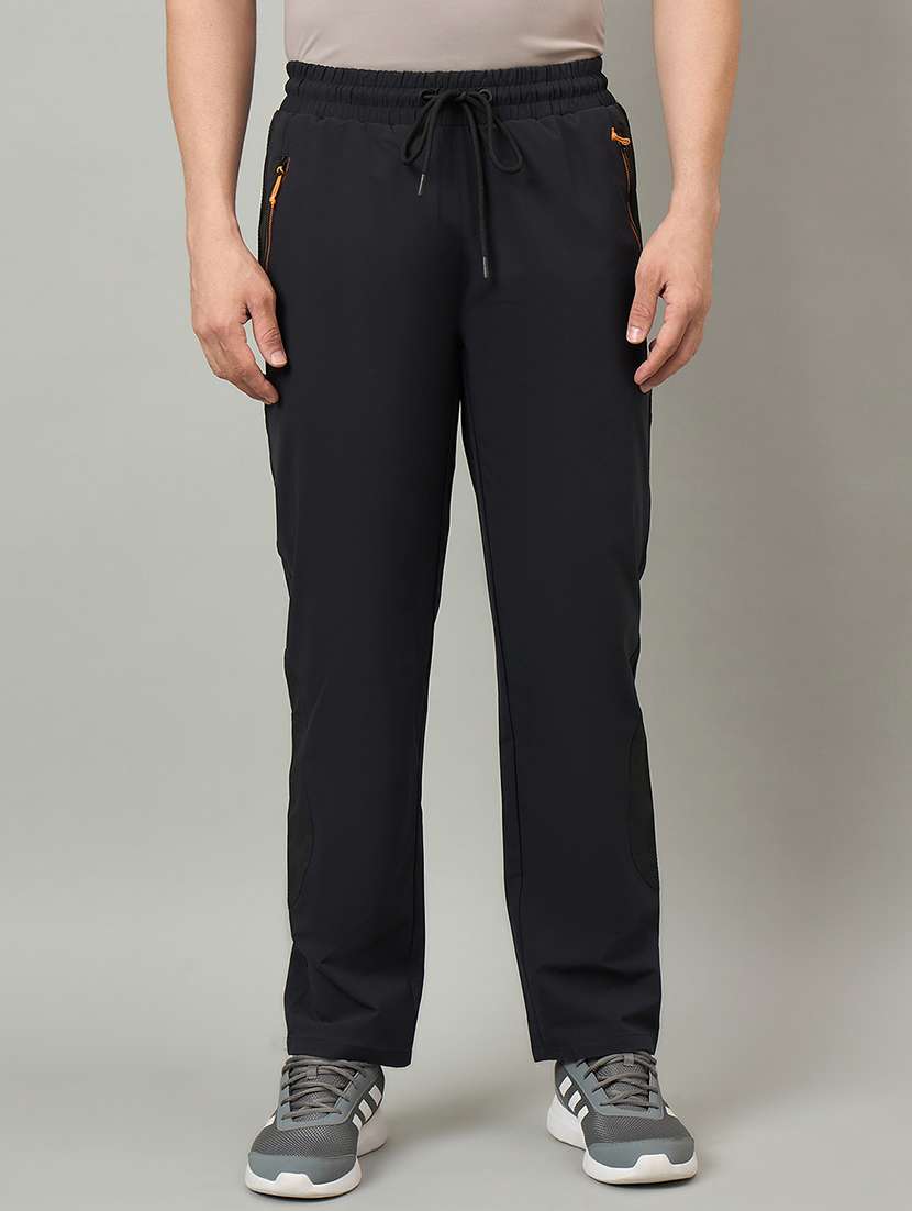 men solid mid rise regular fit track pant - 22264058 -  Standard Image - 1