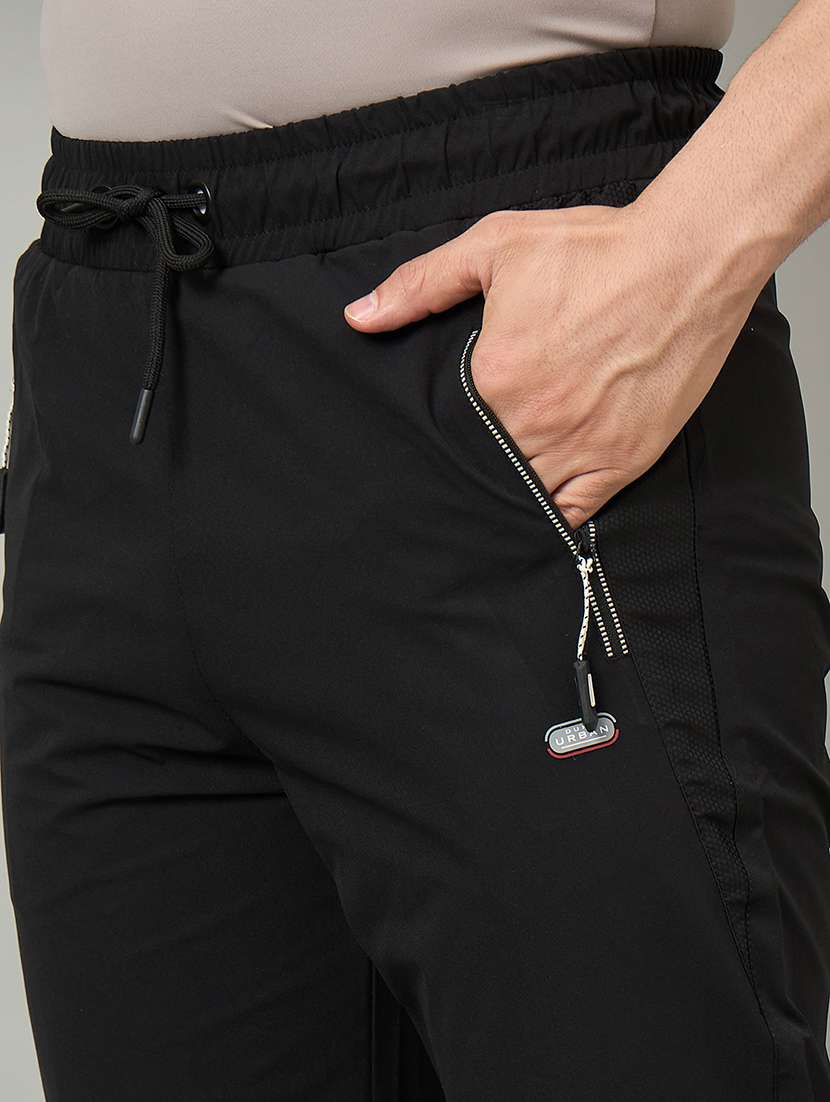men solid mid rise regular fit track pant - 22264062 -  Standard Image - 4