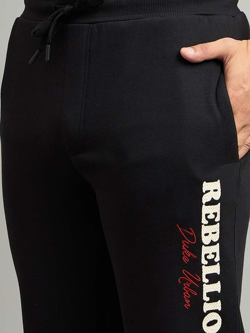 men solid mid rise regular fit track pant - 22264068 -  Standard Image - 4