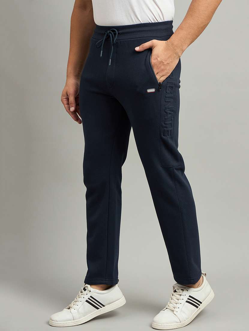 men solid mid rise regular fit track pant - 22264070 -  Standard Image - 1