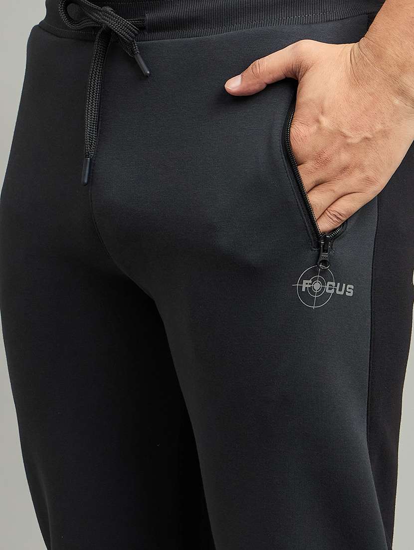 men color blocked mid rise regular fit track pant - 22264071 -  Standard Image - 4