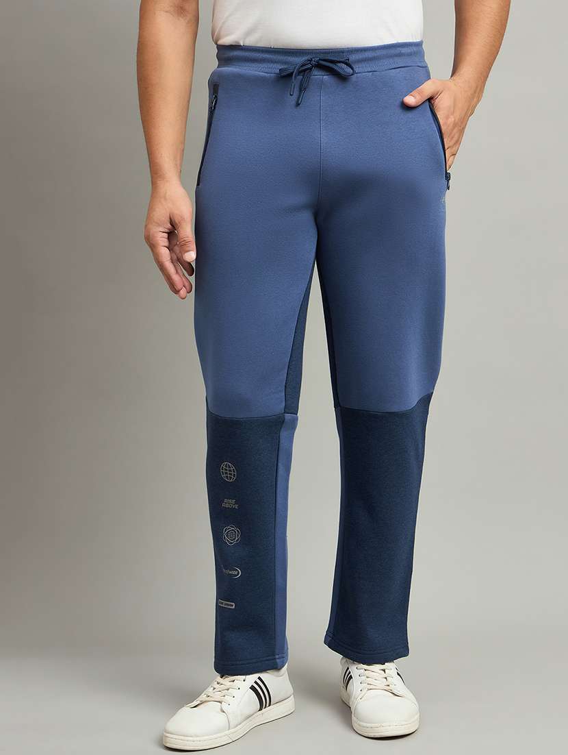 men color blocked mid rise regular fit track pant - 22264072 -  Standard Image - 1