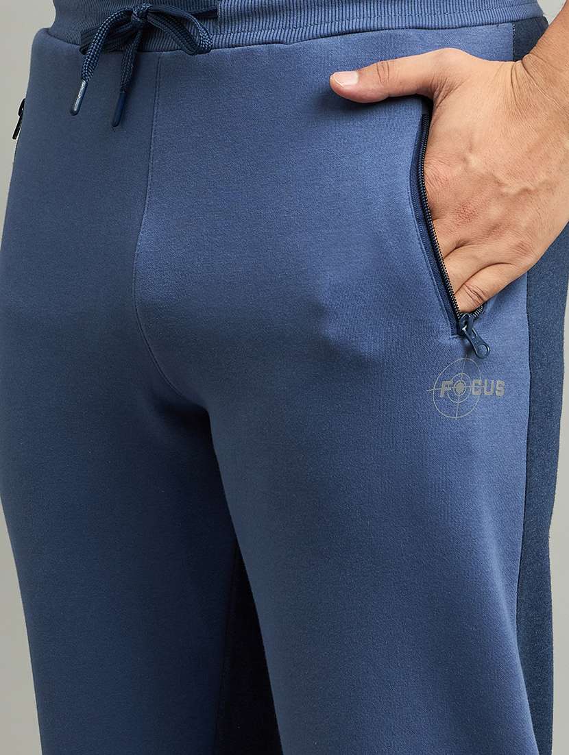 men color blocked mid rise regular fit track pant - 22264072 -  Standard Image - 4