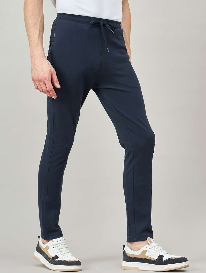 men solid mid rise slim fit track pant - 22264074 -  Standard Image - 1