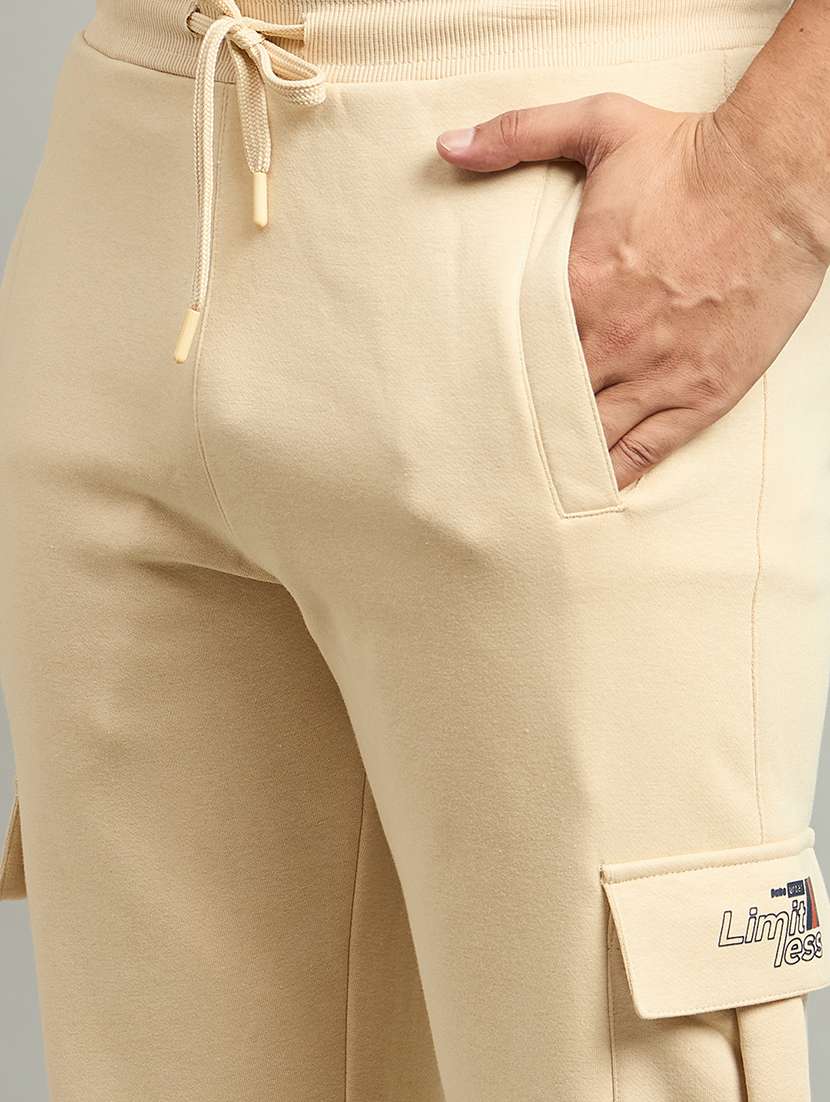 men solid mid rise cargo - 22264075 -  Standard Image - 4