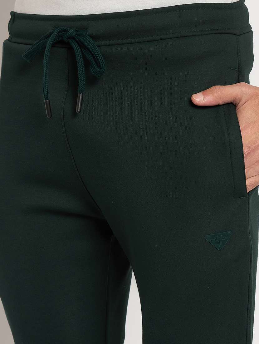 men solid mid rise slim fit track pant - 22264076 -  Standard Image - 4