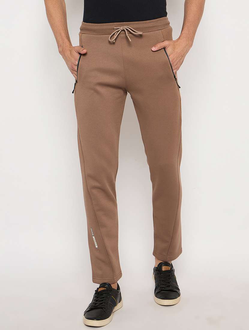 men solid mid rise regular fit track pant - 22264078 -  Standard Image - 1