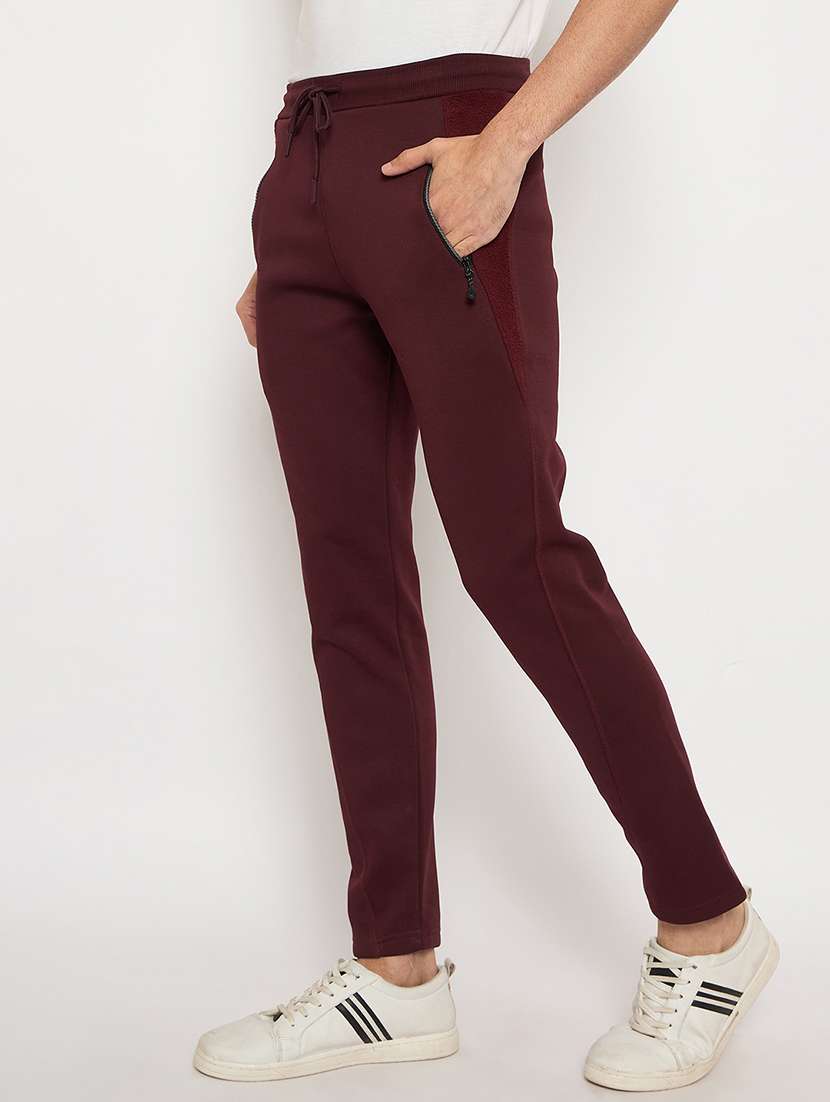 men solid mid rise slim fit track pant - 22264079 -  Standard Image - 1