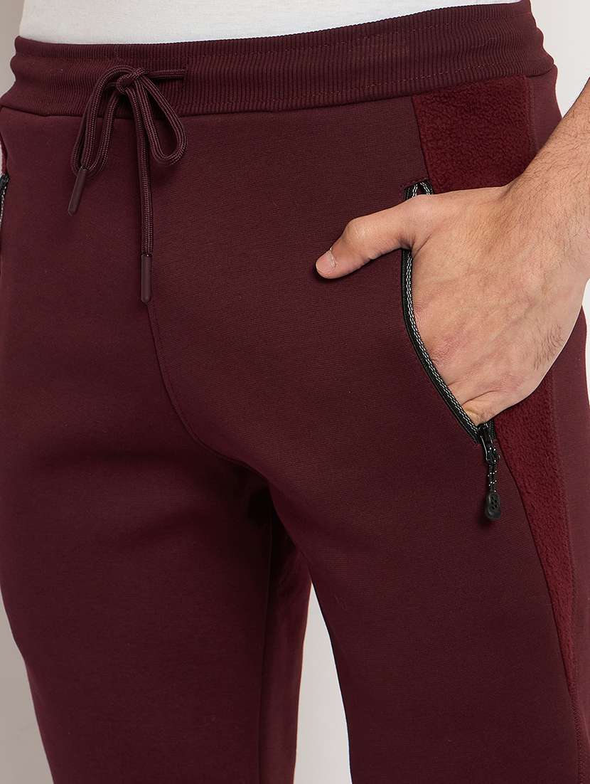 men solid mid rise slim fit track pant - 22264079 -  Standard Image - 4