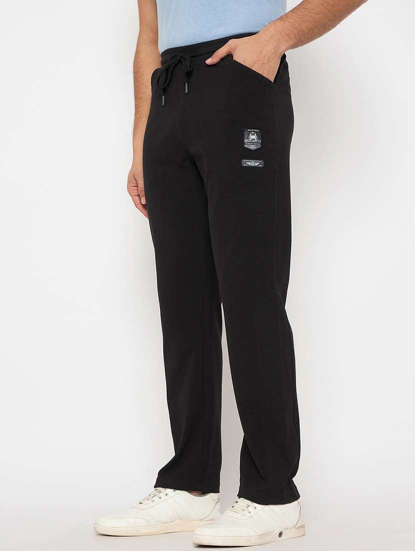 men solid mid rise regular fit track pant - 22264080 -  Standard Image - 1