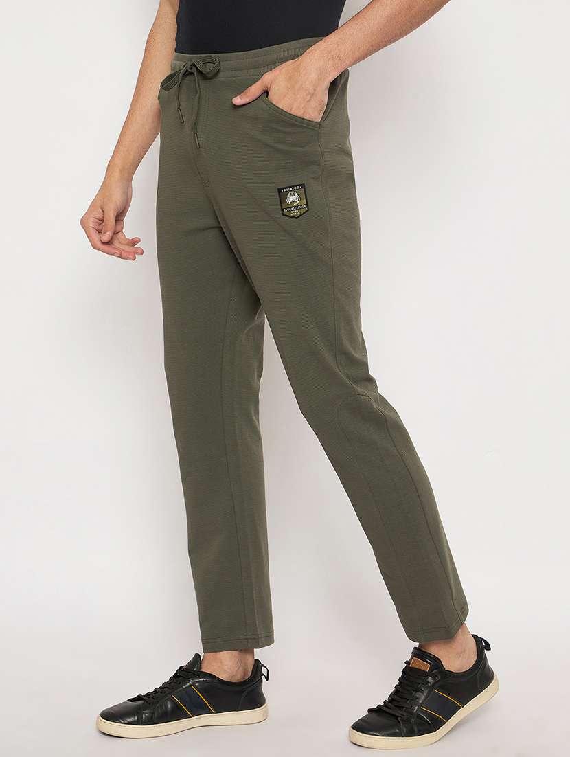 men solid mid rise regular fit track pant - 22264081 -  Standard Image - 1