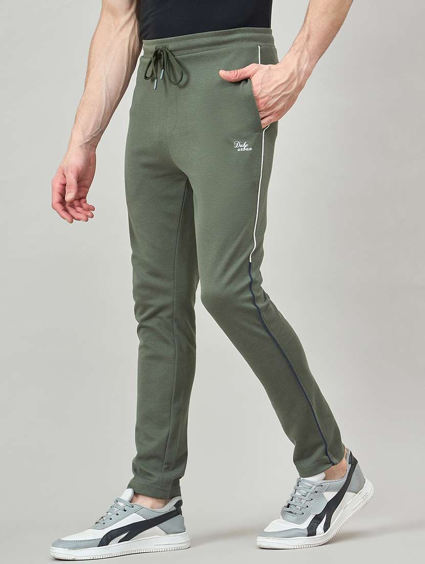 men solid mid rise slim fit track pant - 22264082 -  Standard Image - 1