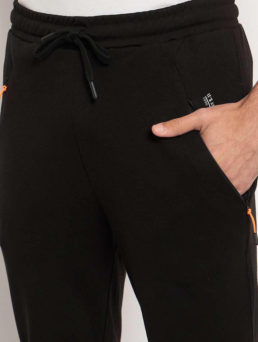 men solid mid rise regular fit track pant - 22264084 -  Standard Image - 4