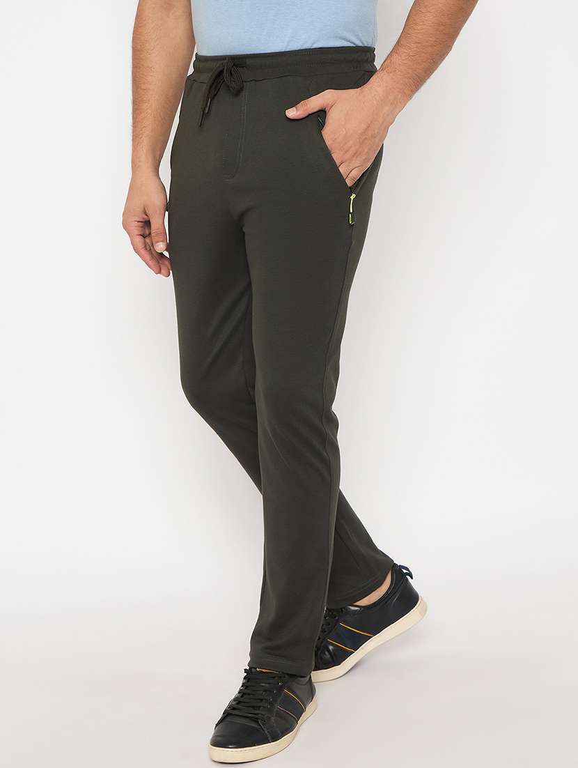 men solid mid rise regular fit track pant - 22264085 -  Standard Image - 1
