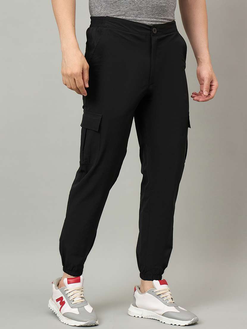 men solid mid rise cargo jogger - 22264087 -  Standard Image - 1