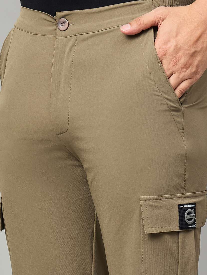 men solid mid rise cargo jogger - 22264088 -  Standard Image - 4