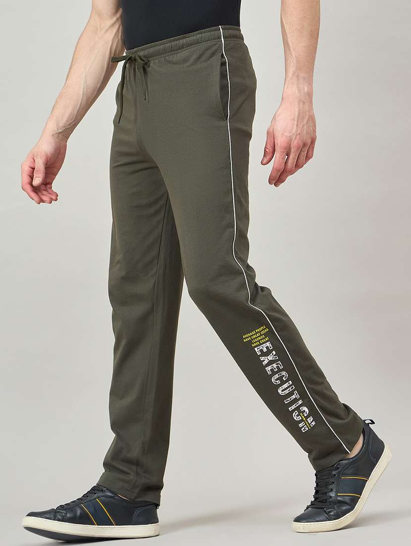 men solid mid rise regular fit track pant - 22264090 -  Standard Image - 1
