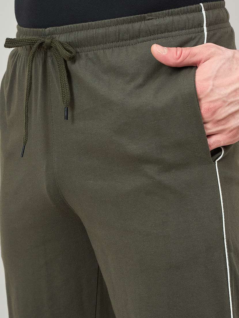 men solid mid rise regular fit track pant - 22264090 -  Standard Image - 4