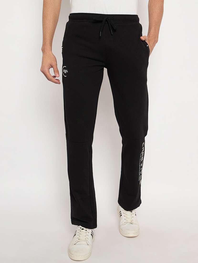 men solid mid rise regular fit track pant - 22264092 -  Standard Image - 1