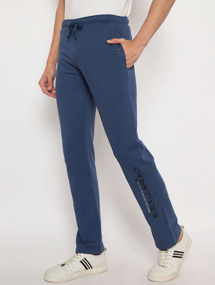 men solid mid rise regular fit track pant - 22264093 -  Standard Image - 1