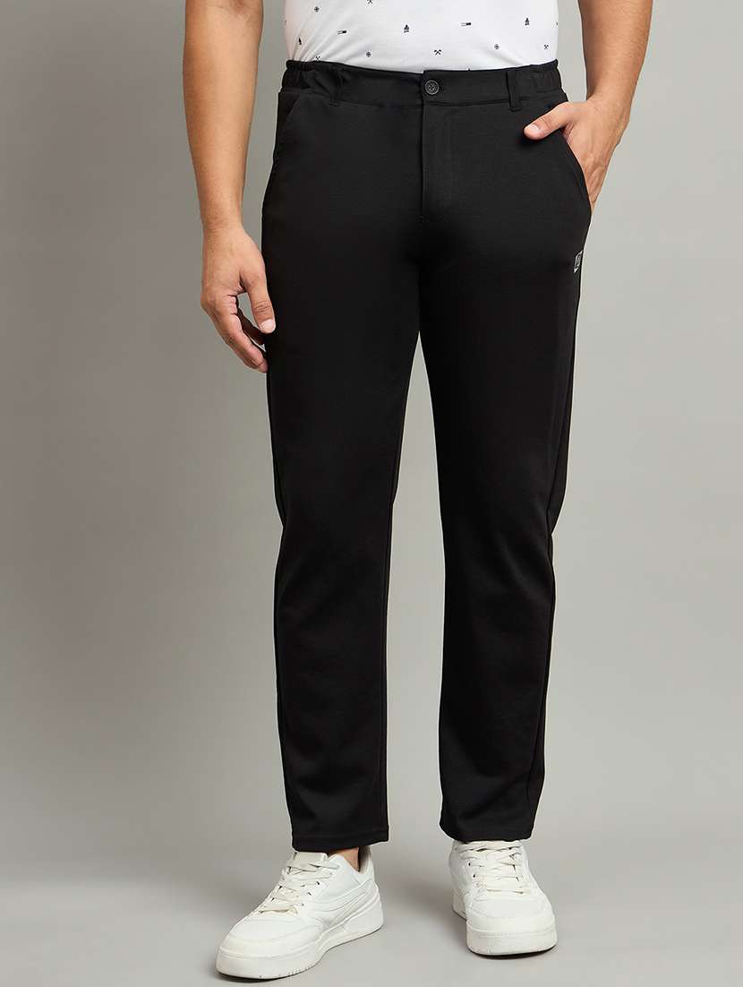 men solid mid rise regular fit track pant - 22264096 -  Standard Image - 1