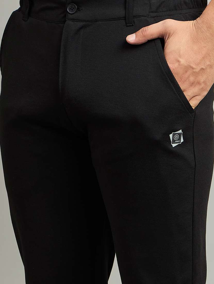 men solid mid rise regular fit track pant - 22264096 -  Standard Image - 4