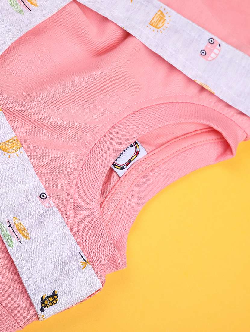 kids printed short sleeve t-shirt & dungaree set - 22264114 -  Standard Image - 4
