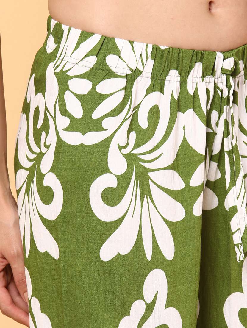 women printed mid rise straight palazzo - 22264121 -  Standard Image - 1